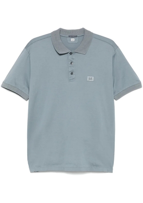 C.P. Company logo-patch polo shirt - Blue
