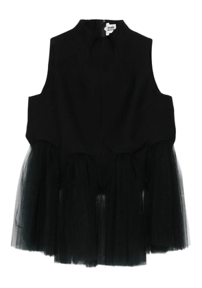 Noir Kei Ninomiya high-neck jacket - Black