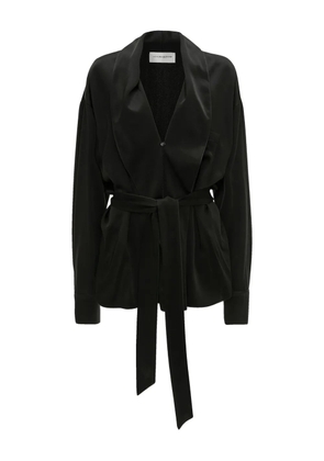 Victoria Beckham wrap-belt blouse - Black