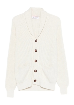 Brunello Cucinelli ribbed cardigan - Neutrals