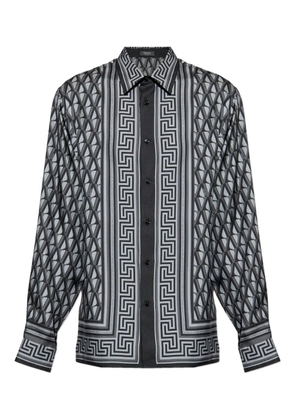 Versace V Greek Key-print shirt - Grey