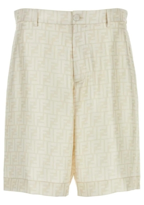 FENDI FF silk shorts - Neutrals