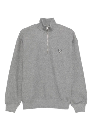 Maison Kitsuné fox-head half-zip sweatshirt - Grey