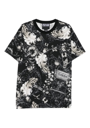 Versace Jeans Couture baroque-print feather T-shirt - Black
