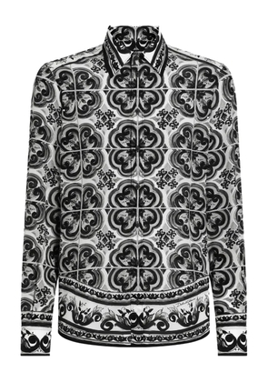 Dolce & Gabbana Majolica-print button-up shirt - White