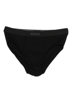 Zegna logo-waistband briefs - Black