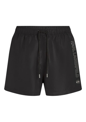 Karl Lagerfeld logo-print swim shorts - Black