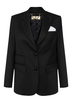 Elisabetta Franchi pocket square single-breasted jacket - Black