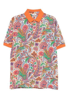 ETRO paisley-print polo shirt - Orange