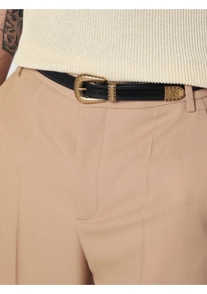 Valentino Garavani Vlogo Signature brushed calfskin belt 20 mm - Black