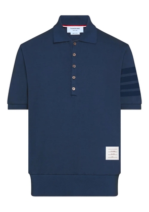Thom Browne 4-Bar buttoned-up polo shirt - Blue