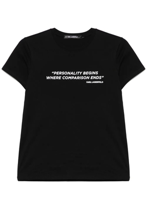 Karl Lagerfeld Karl Quote T-shirt - Black