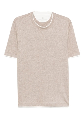 Brunello Cucinelli trimmed T-shirt - Neutrals