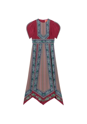 La DoubleJ puffed-sleeved midi dress - Red