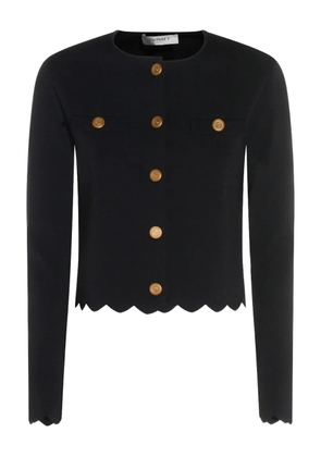 TWINSET buttoned-up scalloped jacket - Black