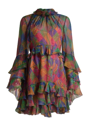 ETRO geometric paisley-motif mini dress - Red