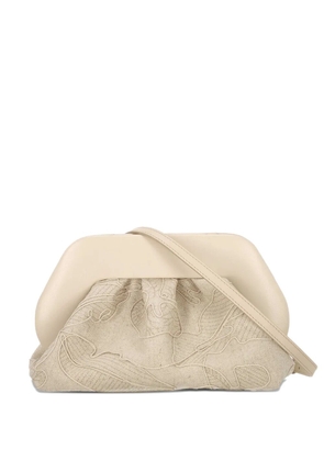 Themoirè Tia ruched clutch bag - Neutrals