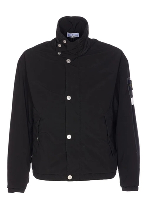 Stone Island zip logo-patch jacket - Black