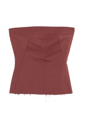 Rick Owens seam-detail raw-cut top - Pink