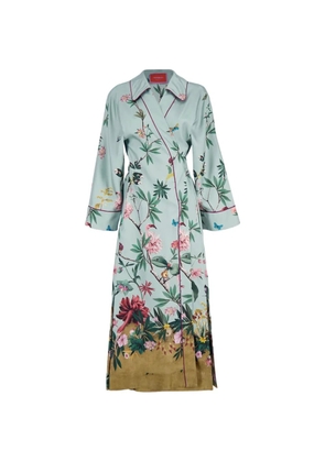 La DoubleJ Midnight floral midi dress - Green