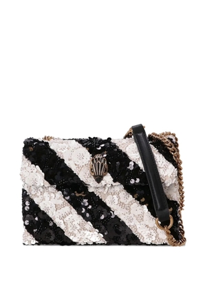 Kurt Geiger London sequin striped satchel - Black