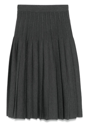 Thom Browne pleated pointelle midi skirt - Grey