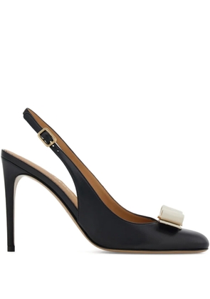 Ferragamo 90mm bow slingback pumps - Black