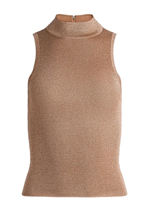 alice + olivia Darcey metallic tank top - Neutrals