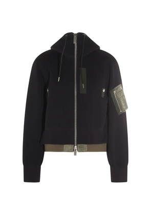 sacai hooded pocket jacket - Blue