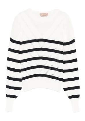 TWINSET striped sweater - White