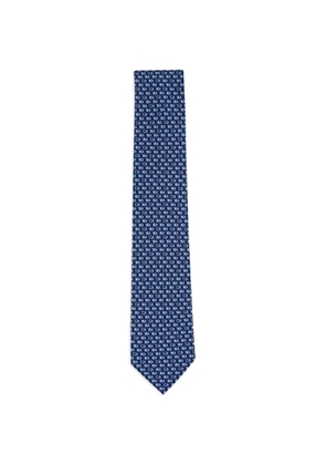 Ferragamo elephant-print tie - Blue