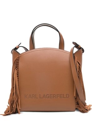 Karl Lagerfeld fringe-detail tote bag - Brown