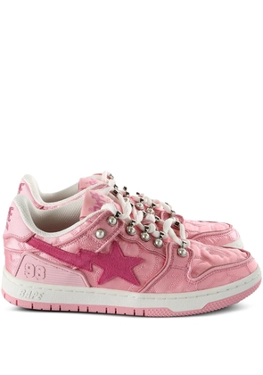 A BATHING APE® star embellished sneakers - Pink