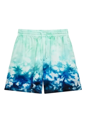 Casablanca tie-dye drawstring shorts - Blue