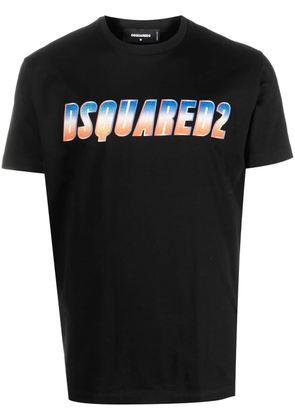 DSQUARED2 glitter logo-print T-shirt - Black
