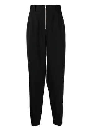 Jil Sander zip-fastening wool tapered trousers - Black