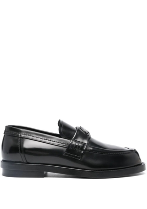 Alexander McQueen logo-plaque leather loafers - Black
