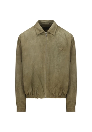 Prada zip fastening lambskin jacket - Green