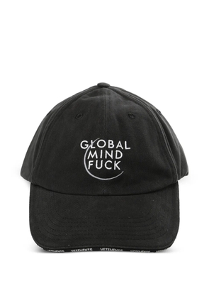 VETEMENTS embroidery logo cap - Black