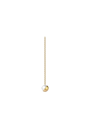 Shihara Half Pearl Chain Earring 135° - Metallic