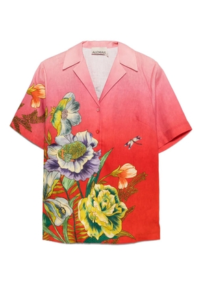 ALEMAIS Inez floral-print linen shirt - Pink