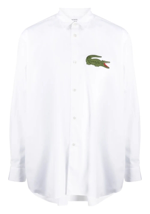 Comme Des Garçons Shirt x Lacoste logo-patch cotton shirt - White