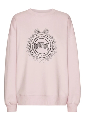 ROTATE BIRGER CHRISTENSEN logo embroidery sweatshirt - Pink