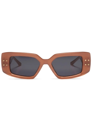 VALENTINO GARAVANI EYEWEAR Rockstud-embellishment sunglasses - Brown
