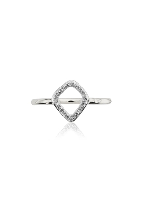 Monica Vinader Riva Mini Kite Stacking Diamond ring - Silver