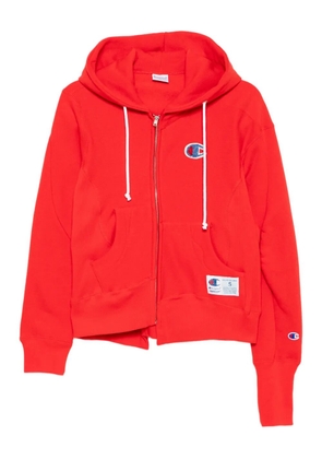 Undercover asymmetric hoodie - Red