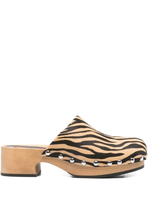 Simon Miller Rio zebra-pattern clogs - Neutrals