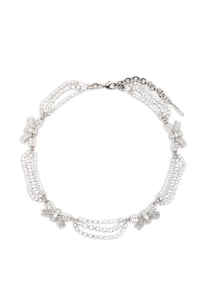 Alessandra Rich bow-embellished necklace - Silver