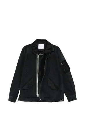 sacai zip-up jacket - Black