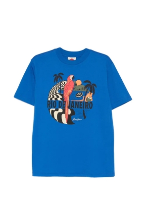 FARM Rio parrot-graphic T-shirt - Blue